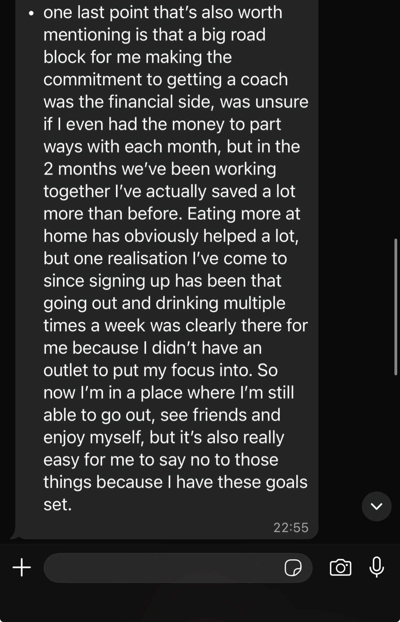 Client message